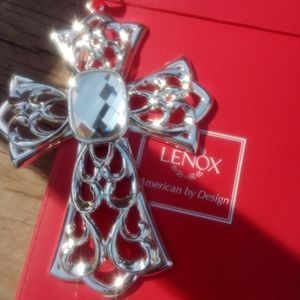 Lenox cross crystal style  ornament new in box